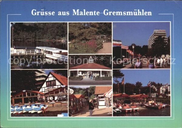 Malente-Gremsmuehlen Bootsanleger Park Strassenpartie Gastha