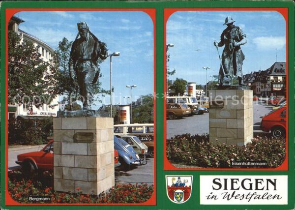 Siegen Westfalen Skulpturen Bergmann und Eisenhüttenmann