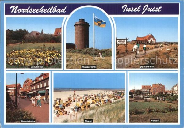 Insel Juist Janusplatz Wasserturm Domäne Bill Stran