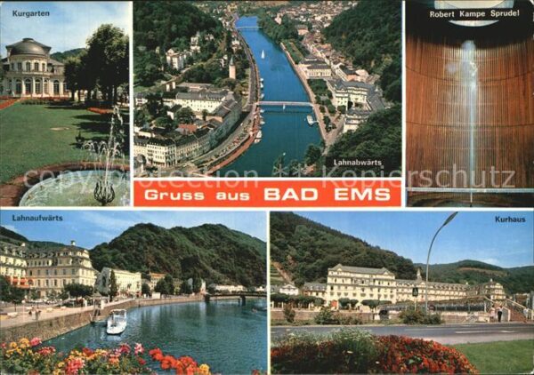 Bad Ems Kurgarten Lahnpartie Robert Kampe Sprud