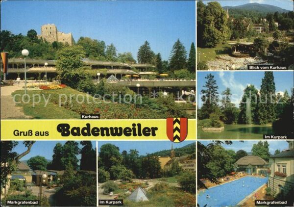 Badenweiler Kurhaus Burgruine Panorama Kurpark Mark