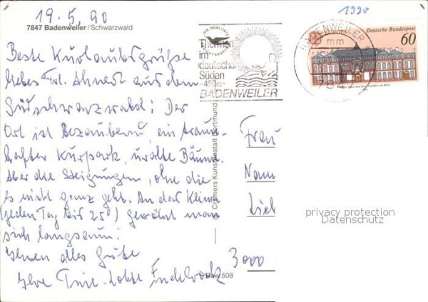 Badenweiler Kurhaus Burgruine Panorama Kurpark Mark – Bild 2