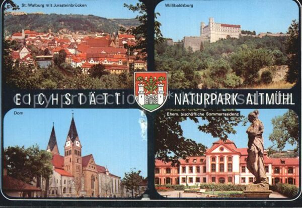 Eichstaett Oberbayern St Walburg Jurasteinbrücken Willibaldsb