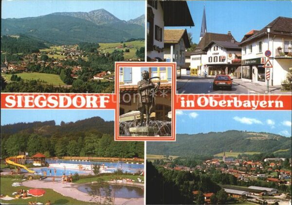 Siegsdorf Oberbayern Panorama Hauptstr Schwimmbad
