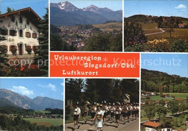 Siegsdorf Oberbayern Gasthaus Panorama Trachten Festzug