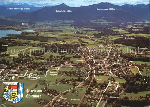 Prien Chiemsee Fliegeraufnahme