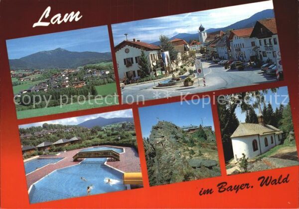 Lam Oberpfalz Panorama Stadtblick Schwimmbad Felsmass
