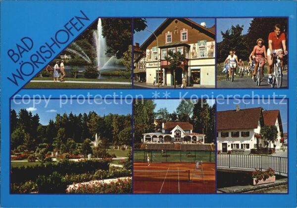Bad Woerishofen Kneipp Heilbad Park Fontäne Radfahrer T