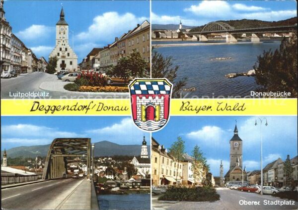 Deggendorf Donau Luitpoldplatz Donaubrücke Oberer Stadtp