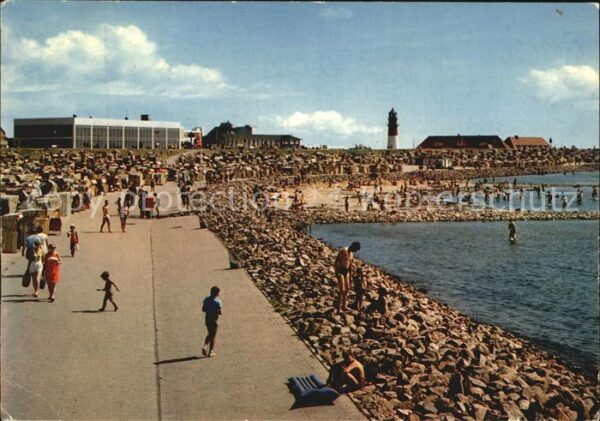Buesum Nordseebad Strand Promenade Leuchtturm