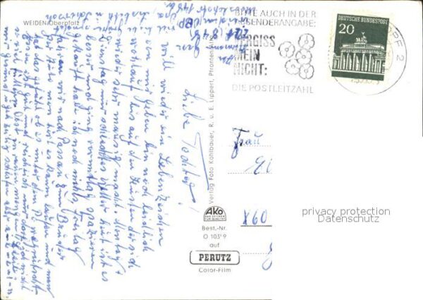 Weiden Oberpfalz Pfarrkirche Bahnofstr mit Postamt Schil – Bild 2