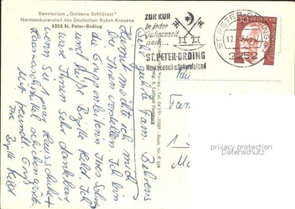 St Peter-Ording Sanatorium Goldene Schüssel Fliegeraufn – Bild 2