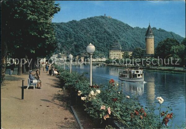 Bad Ems Kurpromenade Ausflugsdampfer Turm