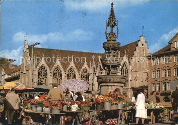 Braunschweig Altstadtmarkt mit Marienbrunnen und Rat