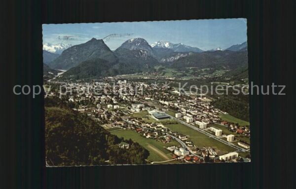 Bad Reichenhall mit Loferer Steinberge Fliegeraufnahme