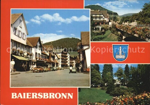 Baiersbronn Schwarzwald Strassenpartie Brücke Park