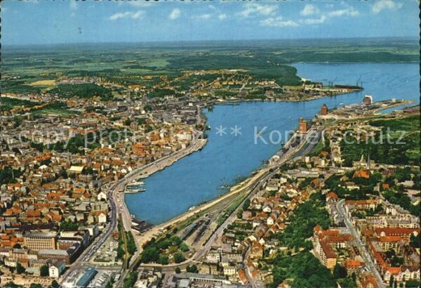 Flensburg Stadt und Förde Fliegeraufnahme
