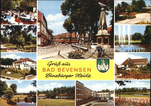 Bad Bevensen Kuranlagen Teilansichten Denkmal Fontän