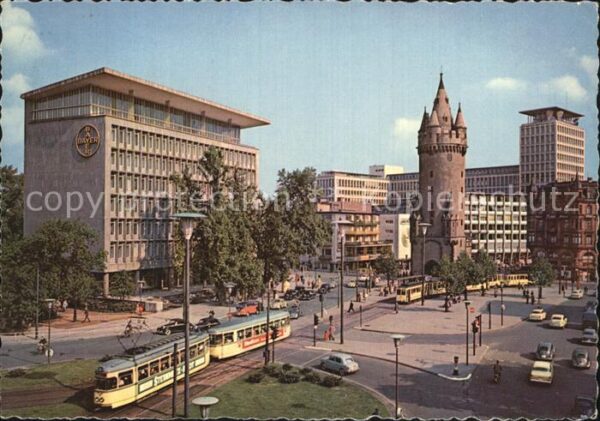 Frankfurt Main Am Eschenheimer Tor Strassenbahnen