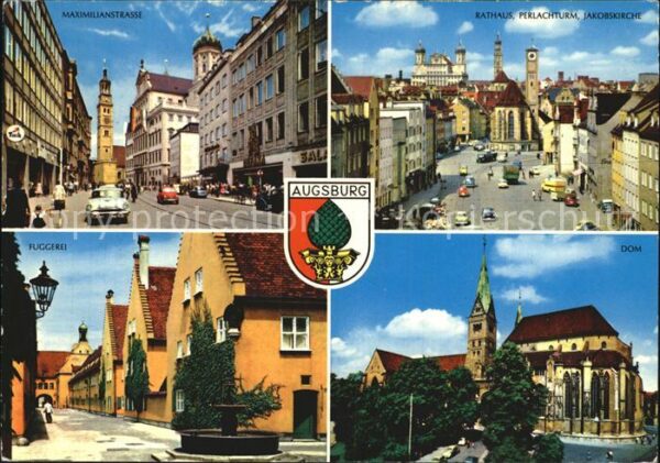 Augsburg Maximilianstr Rathaus Perlachturm Jakob