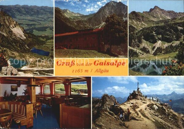 Oberstdorf Gaisalpe Berggasthof Gaststube Gipfelbl