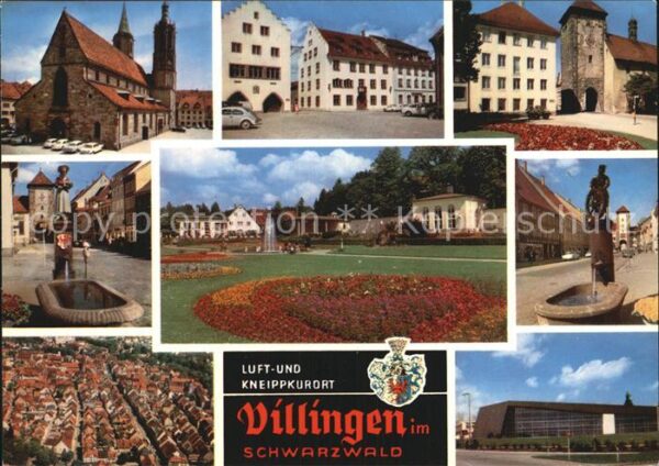 Villingen-Schwenningen Kirche Rathaus Stadttor Brunnen Park Fl