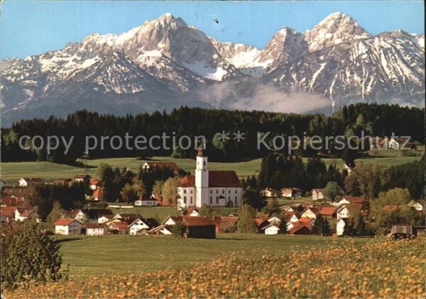 Lechbruck See mit Tiroler und Allgäuer Alpen