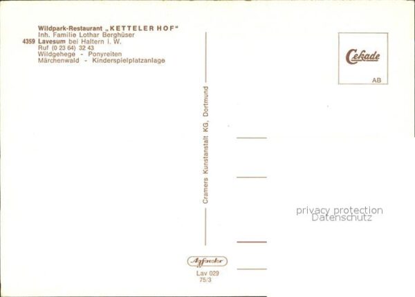 Lavesum Wildpark Restaurant Ketteler Hof – Bild 2