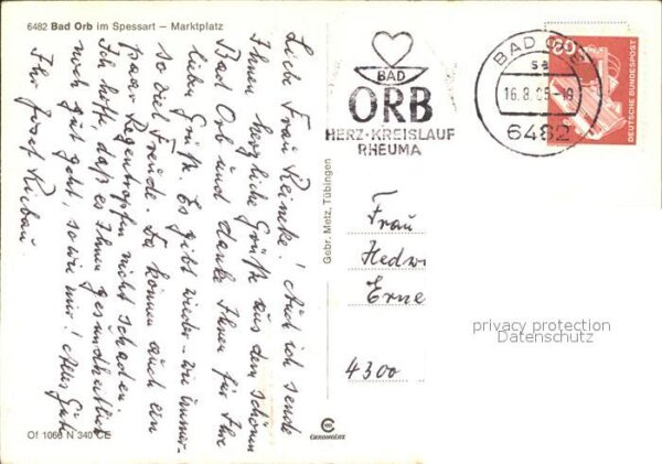 Bad Orb Marktplatz Brunnen Hotel Weisses Ross – Bild 2