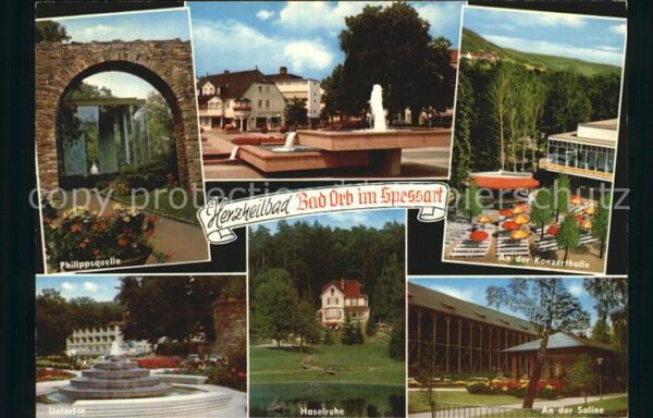 Bad Orb Philippsquelle Brunnen Konzerthalle Unt