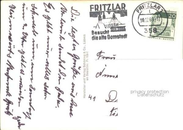 Fritzlar Dom Rathaus Brunnen Konditorei Cafe Hah – Bild 2