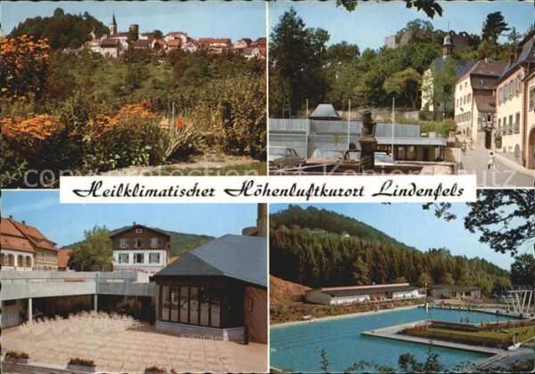 Lindenfels Odenwald Panorama Teilansicht Burg Kurkonzert Sc