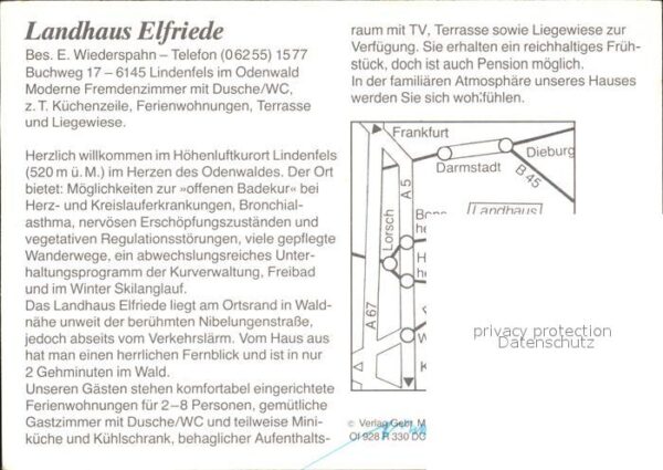 Lindenfels Odenwald Landhaus Elfriede Gaststube Panorama – Bild 2