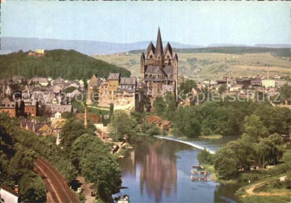 Limburg Lahn Blick von der Autobahnbrücke Dom