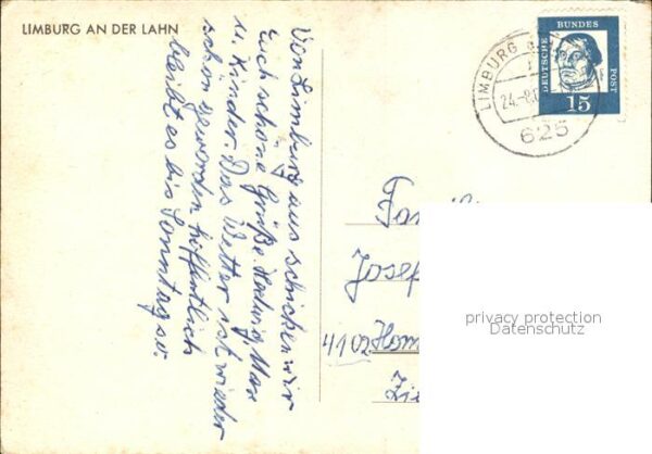 Limburg Lahn Teilansicht mit Dom – Bild 2