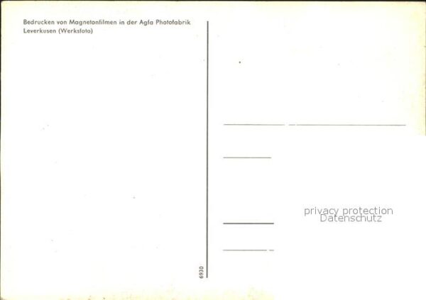 Leverkusen Agfa Photofabrik Bedrucken von Magneton – Bild 2