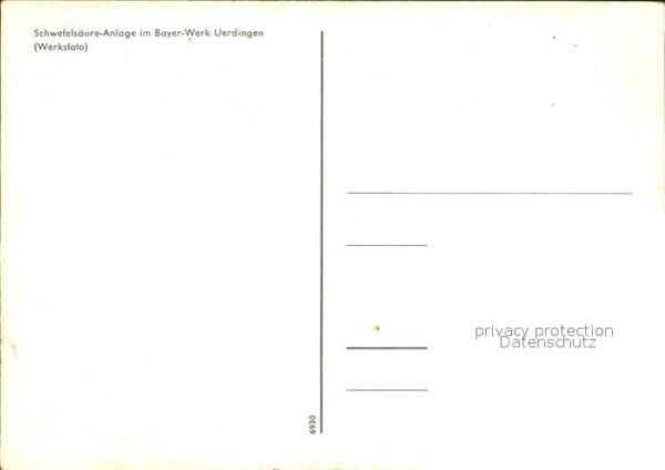 Uerdingen Schwefelsäure Anlage im Bayer Werk Uerd – Bild 2