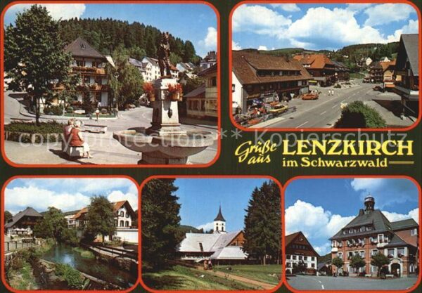 Lenzkirch Brunnen Ortsmitte Dorfmotive