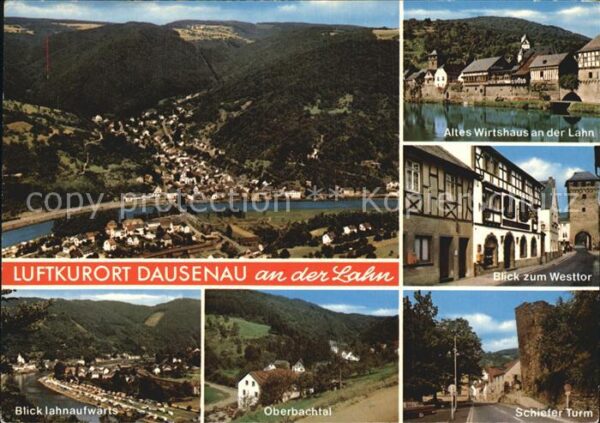 Dausenau Fliegeraufnahme Altes Wirtshaus an der