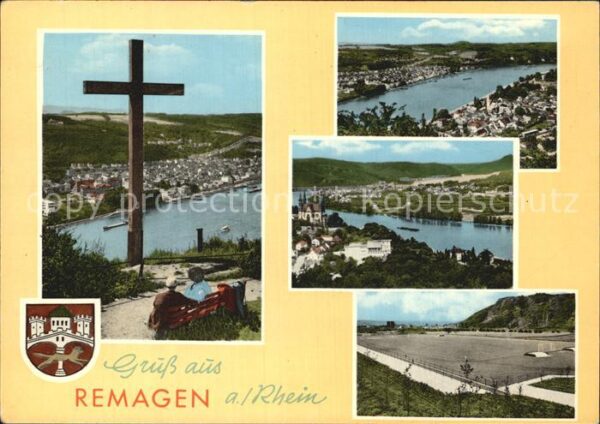 Remagen Rheinpartien Kreuz Fussballstadion