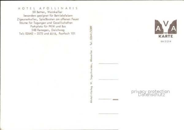Remagen Hotel Apollinaris Speisesaal Tafel – Bild 2