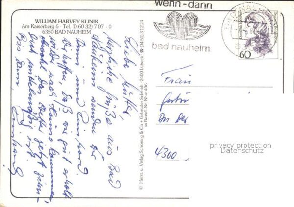 Bad Nauheim William Harvey Klinik Rezeption Gastrau – Bild 2