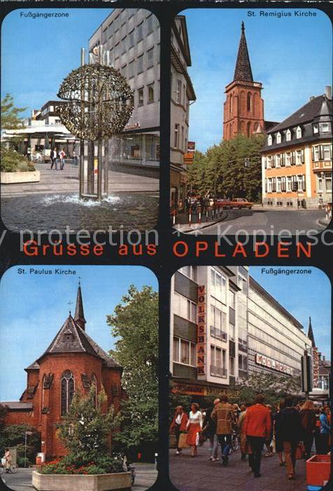 Opladen Fussgängerzonen St Remigius Kirche St P