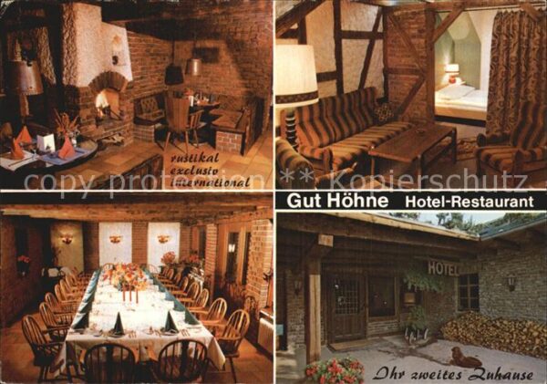 Mettmann Gut Höhne Hotel Restaurant Kaminzimmer