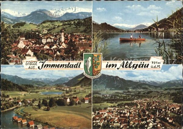 Immenstadt Allgaeu Panorama Bootspartie Alpsee Totalansich