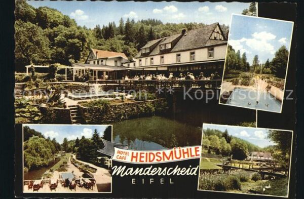 Manderscheid Eifel Hotel Cafe Heidsmühle Terrasse Brücke S