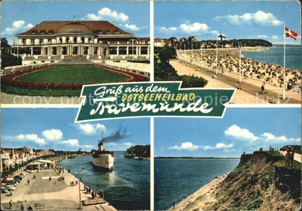 Travemuende Ostseebad Casino Strand Promenade Dampfer Steilkü