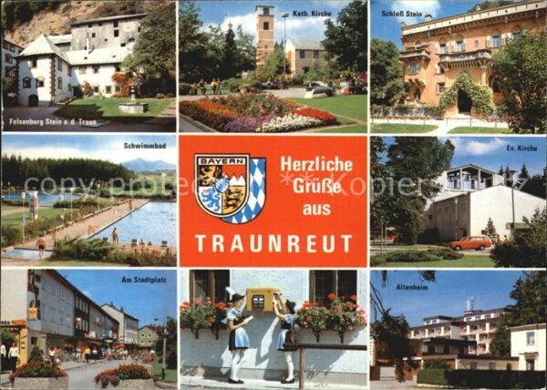 Traunreut Felsenburg Stein Kath Kirche Schloss St