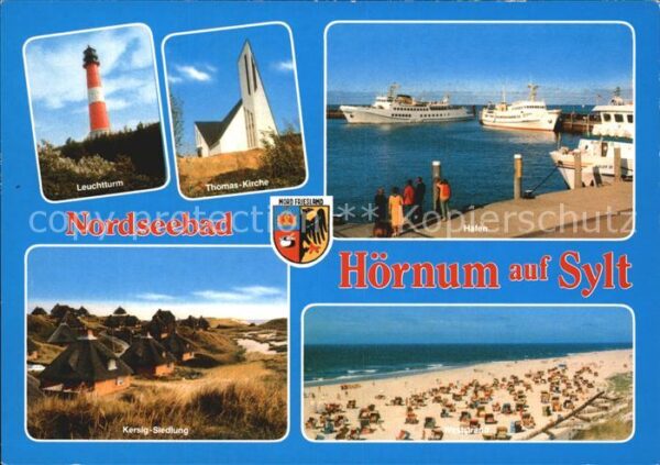 Hoernum Sylt Leuchtturm Hafen Passagierdampfer Kersi