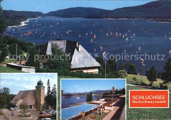 Schluchsee Seepanorama Kirche Schwimmbad